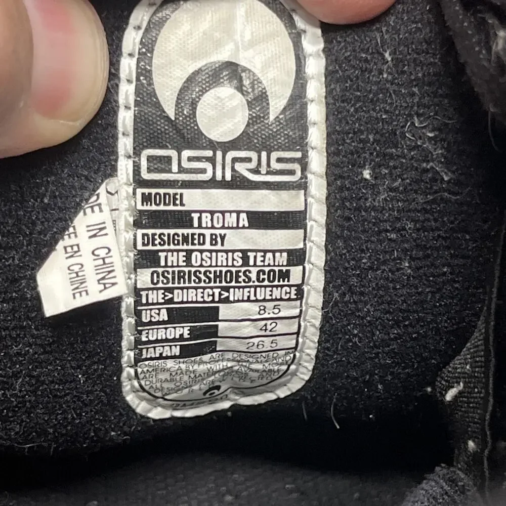 Osiris Shoes Men’s Size 8.5 Troma Black Sneaker